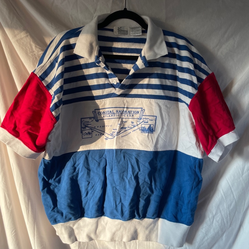 Vintage costal pullover shirt